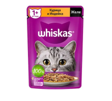 Whiskas Желе Курица и Индейка, 75г 