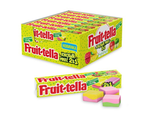 Fruittella жев.конфеты 9х21х41г, Кислый микс