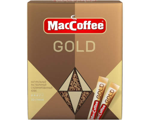 Кофе растворимый сублимированный MacCoffee Gold, 2 г × 30 стиков
