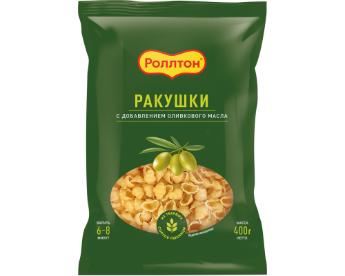 Роллтон Макароны с оливковым маслом 400г х 14 ракушки