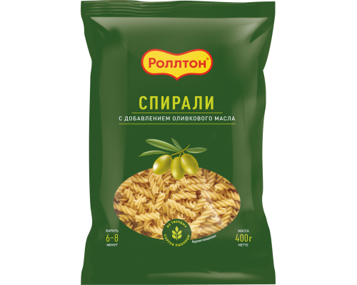 Роллтон Макароны с оливковым маслом 400г х 14 спирали