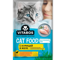 Корм Vitabos 85г х 30 Курица в желе для стрерилиз кошек