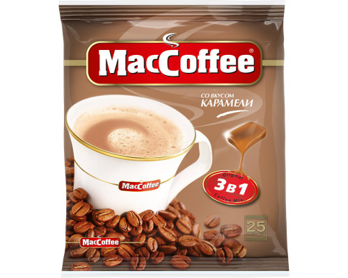 MacCoffee Карамель растворимый кофейный напиток 3 в 1, 25*18г