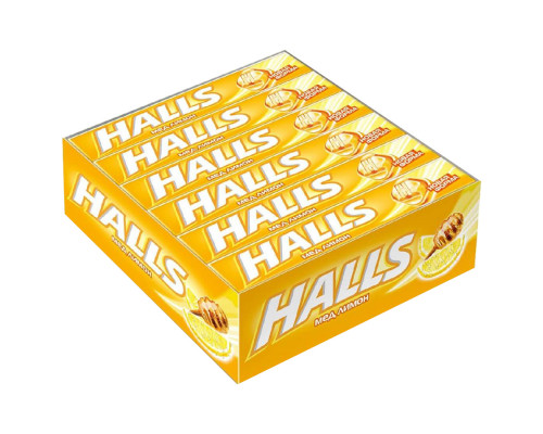 Halls Карамель леденцовая, Мед - лимон 