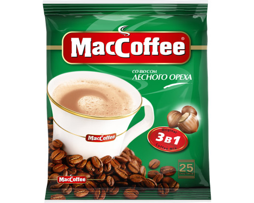 MacCoffee Лесной орех растворимый кофейный напиток 3 в 1, 25*18г