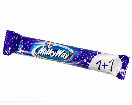 Батончик Milky Way 1+1 шоколадный, 52г