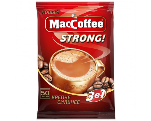 Растворимый кофе MacCoffee Strong 3 в 1, 50*16г