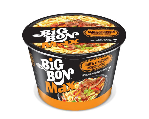 Лапша быстрого приготовления Big Bon Max, Говядина