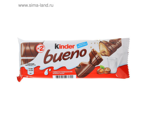 Шоколадный батончик Kinder Bueno с ореховой начинкой, 43г