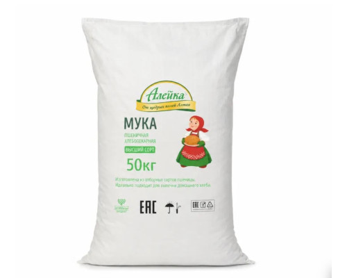 Мука Алейка высший сорт 50 кг