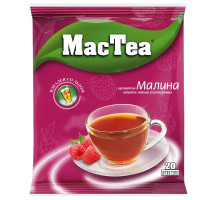 Чайный напиток черный MacTea Малина, 20*16г