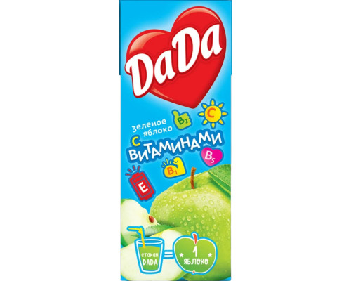 Сок DaDa Зеленое яблоко, 0,2л