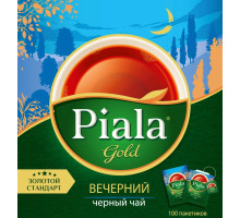 Чай ПИАЛА Gold Вечерний черный, 100*1,5г