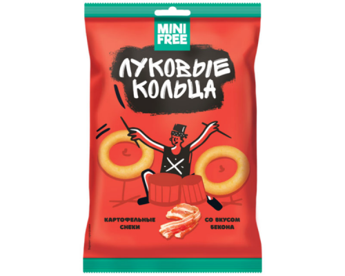 Mini Free луковые кольца со вкусом бекона, 45г