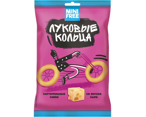 Mini Free луковые кольца со вкусом сыра, 45г