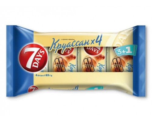 Круассаны 7Days, Ваниль, 65г*4