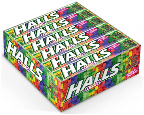 Halls Colors Карамель леденцовая, Ассорти 