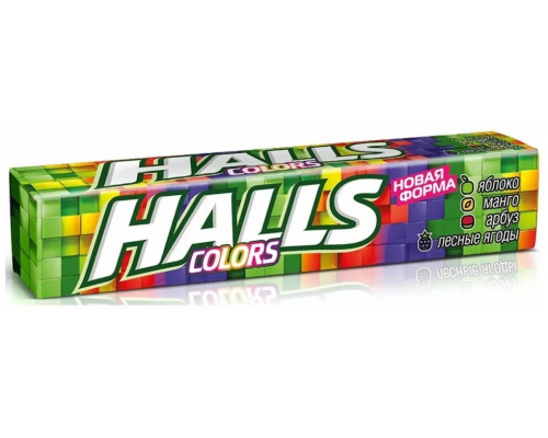 Halls Colors Карамель леденцовая, Ассорти 