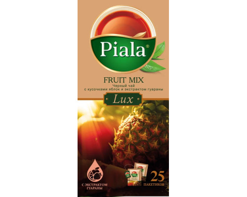 Чай Пиала Lux с яблоком и экстрактом гуараны, 25*1,5г