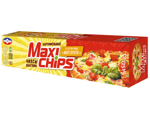 Чипсы картофельные пластины Мaxi-Chips со вкусом Пиццы Маргариты, 50г