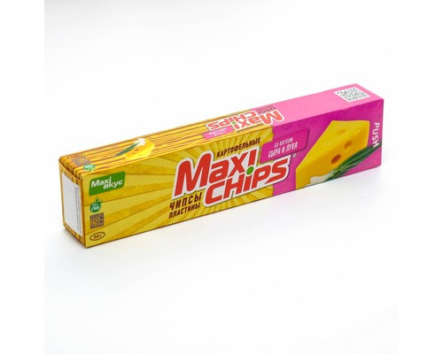 Чипсы картофельные пластины Мaxi-Chips со вкусом Сыра и лука, 50г