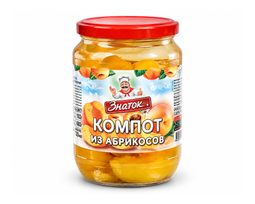 Компот из абрикосов (половинки в сиропе) Знаток, 410 г