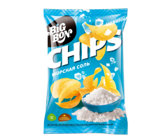 Картофельные чипсы BIGBON CHIPS со вкусом Морская соль, 50г