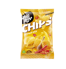 Картофельные чипсы BIGBON CHIPS со вкусом Острый мёд, 50г