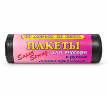 Мешок д/мусора 20х60 л Суперстронг черный