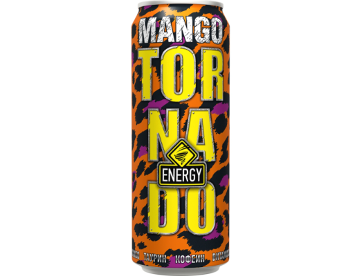 Энергетический напиток Tornado Energy Mango, 0,45л Энергетический напиток Tornado Energy Mango, 0,45л