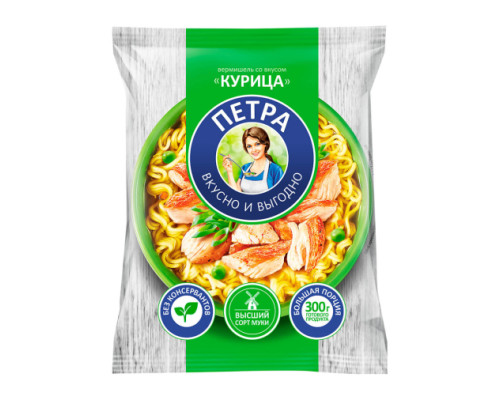 Вермишель быстрого приготовления Петра со вкусом Курица, 50г Вермишель быстрого приготовления Петра со вкусом Курица, 50г