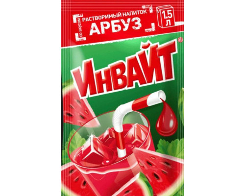 Напиток растворимый Инвайт со вкусом Арбуза, 12г Напиток растворимый Инвайт со вкусом Арбуза, 12г