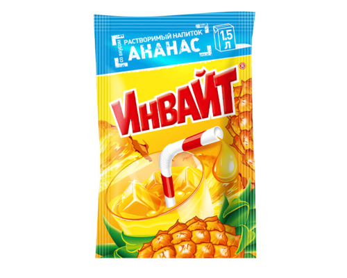 Напиток растворимый Invite Ананас, 12г Напиток растворимый Invite Ананас, 12г
