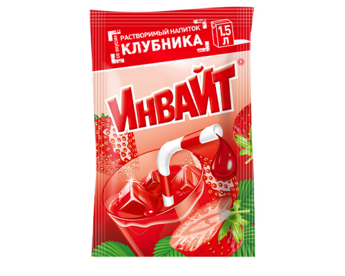 Напиток растворимый Invite Клубника, 12г Напиток растворимый Invite Клубника, 12г