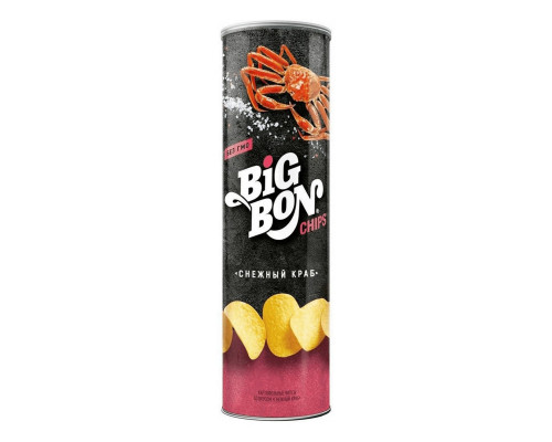 Чипсы картофельные BIGBON со вкусом Снежный Краб, 130г Чипсы картофельные BIGBON со вкусом Снежный Краб, 130г