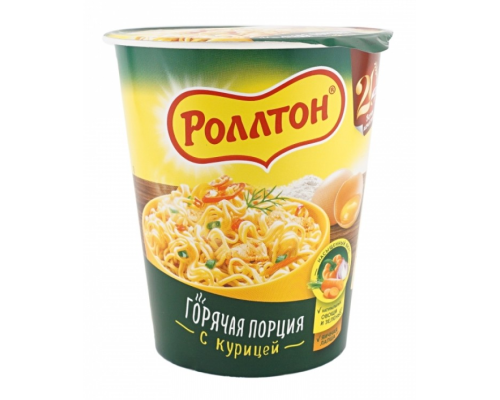Лапша Роллтон c Курицей, стакан, 70г Лапша Роллтон c Курицей, стакан, 70г