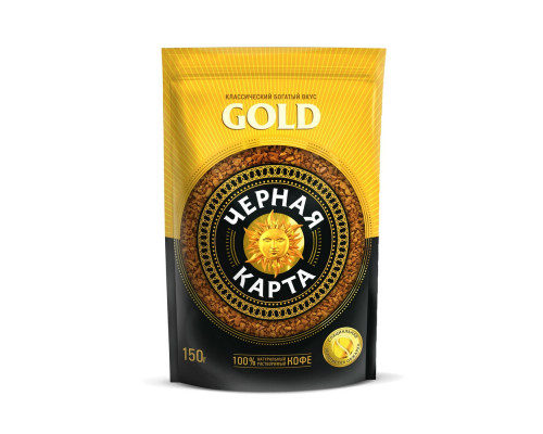 Кофе растворимый Черная карта Gold, 150г