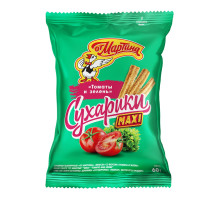 Сухарики МАКСИ От Мартина Томаты и зелень, 60г