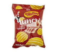 Чипсы рифленые От Мартина бекон, 100г