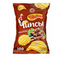 Чипсы рифленые от Мартина со вкусом шашлыка, 100г