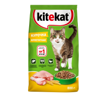 Kitekat сухой корм для кошек, Курочка Аппетитная, 800г 
