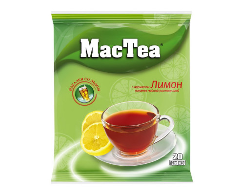 Чайный напиток черный MacTea Лимон, 20*16г