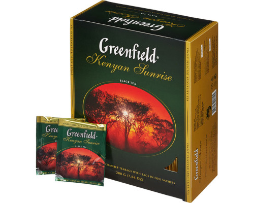 Чай Greenfield Kenyan Sunrise листовой, 100*2г