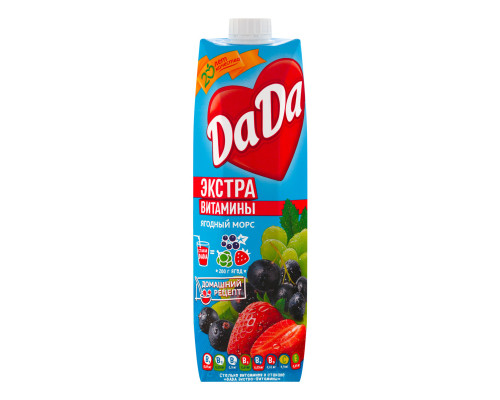 Напиток сокосодержащий DaDa Мультиягоды ЭкстраВитамины, 0,95л Напиток сокосодержащий DaDa Мультиягоды ЭкстраВитамины, 0,95л