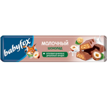Шоколад молочный BabyFox с ореховой начинкой, 45г