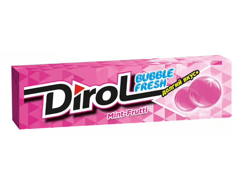 Жевательная резинка Dirol, Мята-Фрукты Buuble Gum Жевательная резинка Dirol, Мята-Фрукты Buuble Gum