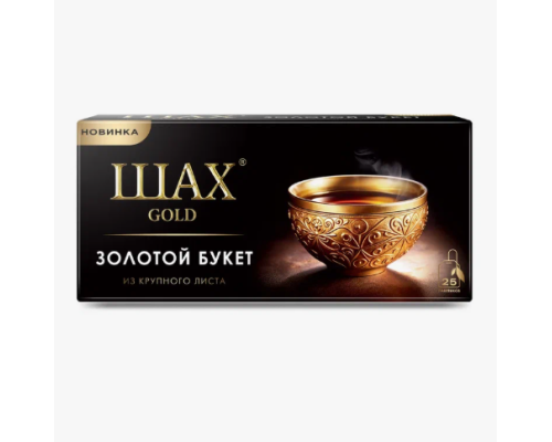 Чай черный Шах Gold Золотой букет, 25*2г