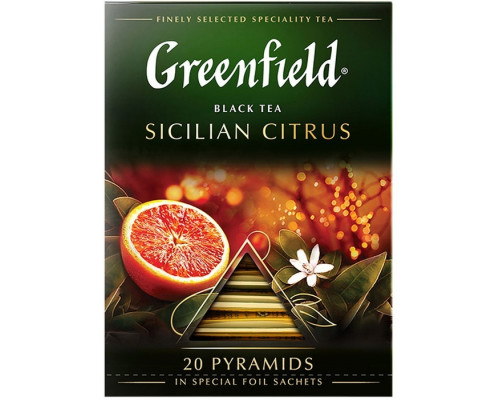 Чай Greenfield Sicilian Citrus черный, 20х1,8г