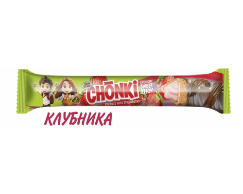 Хрустящие сладкие палочки CHONKI Клубника, 16г