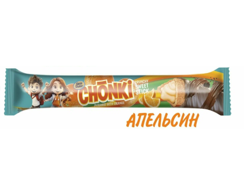 Хрустящие сладкие палочки CHONKI Апельсин, 16г
